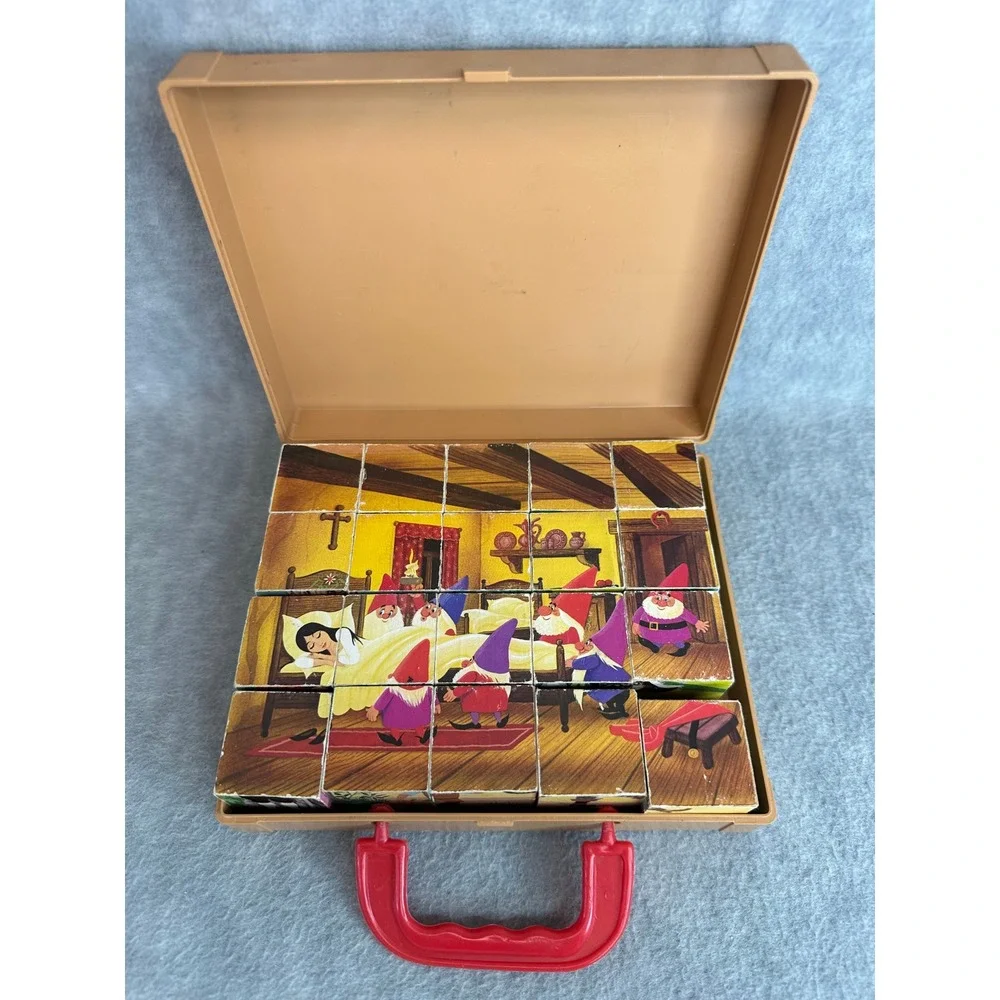 VTG German Eichhorn Wooden Picture Cubes Puzzles‎ Kids West Germany Fairy Tales